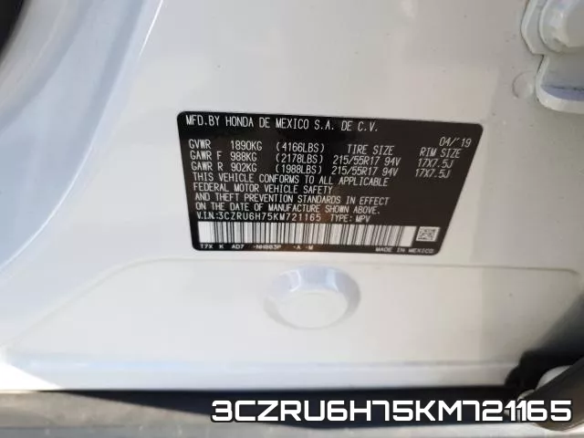 3CZRU6H75KM721165 фото 2