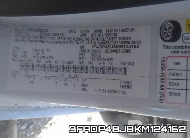 3FADP4BJ8KM124162 фото 10