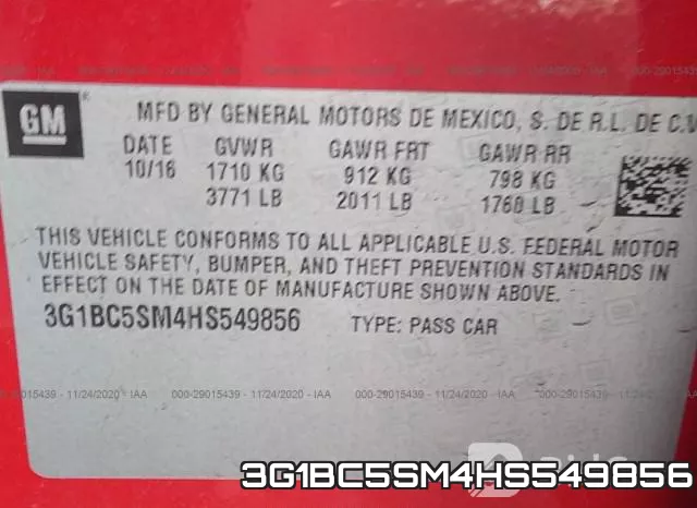 3G1BC5SM4HS549856 фото 9