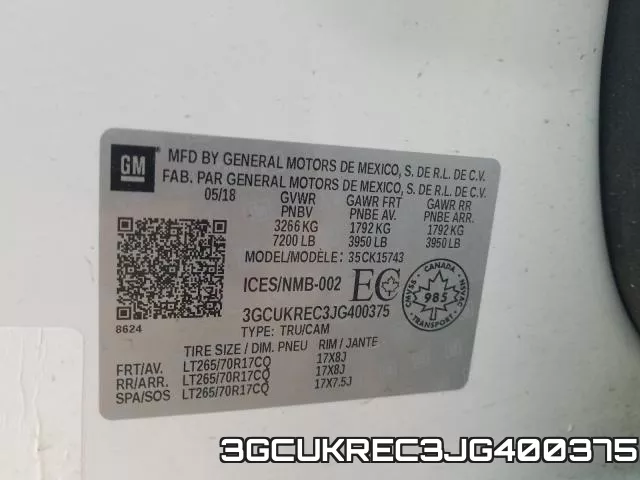 3GCUKREC3JG400375 фото 2