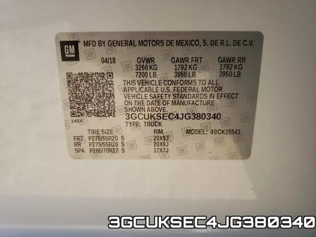 3GCUKSEC4JG380340 фото 2