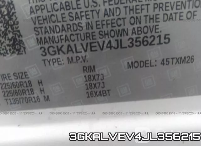 3GKALVEV4JL356215 фото 10