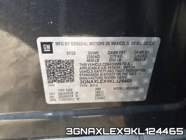 3GNAXLEX9KL124465 фото 2