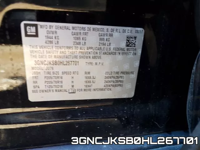 3GNCJKSB0HL267701 фото 2