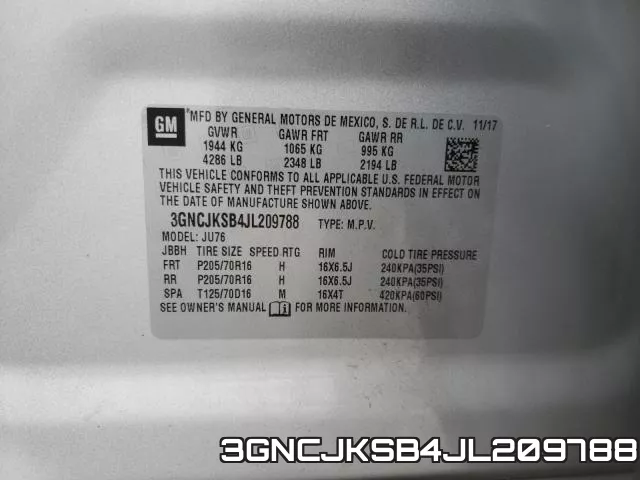 3GNCJKSB4JL209788 фото 2