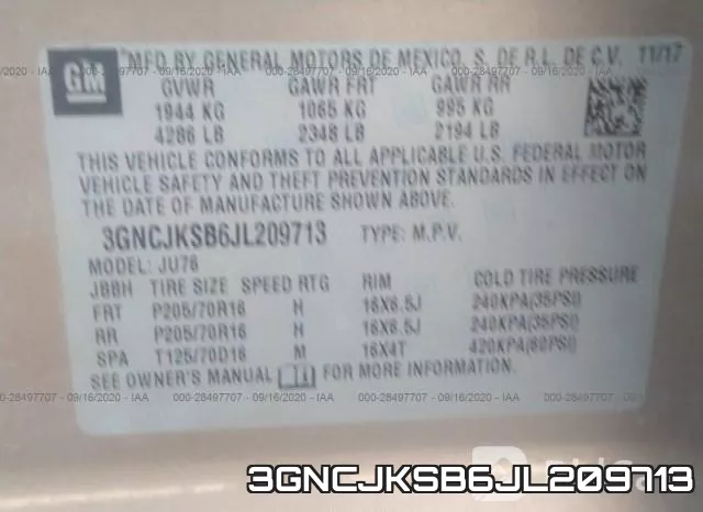 3GNCJKSB6JL209713 фото 10