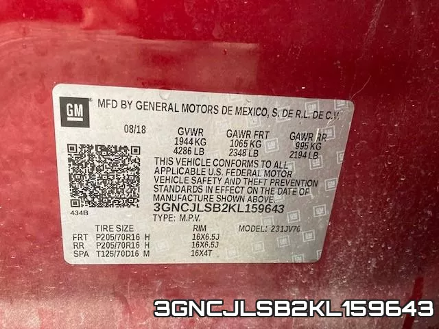 3GNCJLSB2KL159643 фото 2