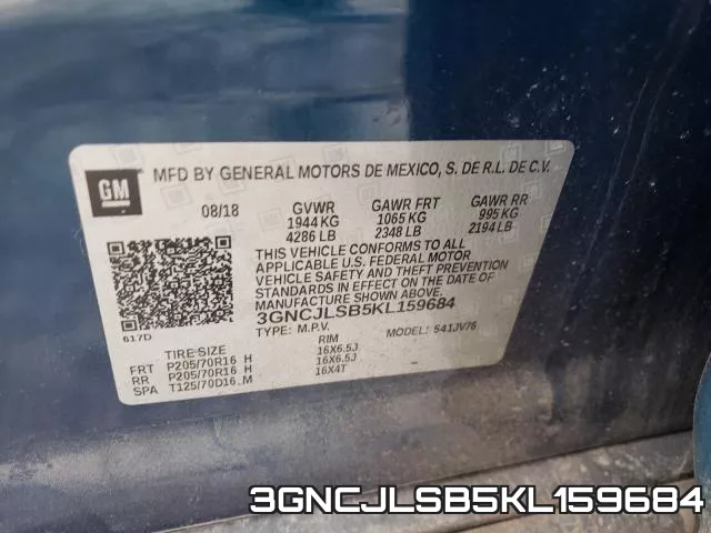 3GNCJLSB5KL159684 фото 2