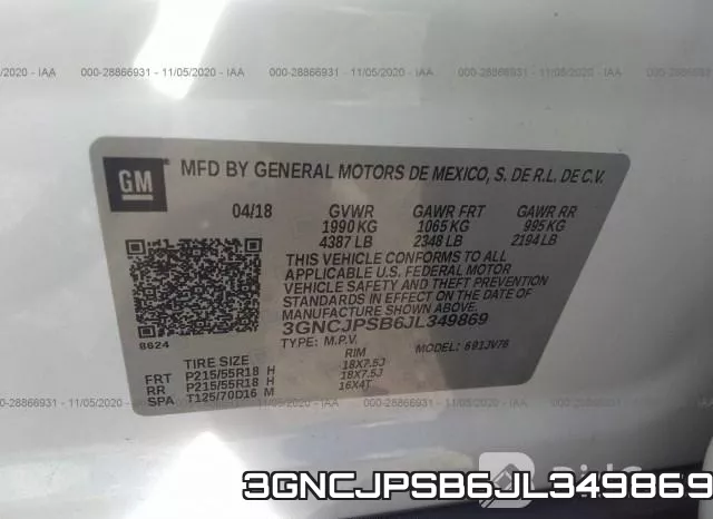 3GNCJPSB6JL349869 фото 10