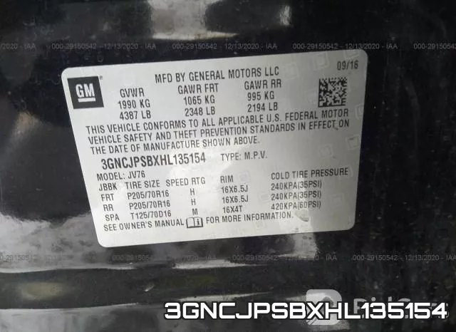3GNCJPSBXHL135154 фото 10