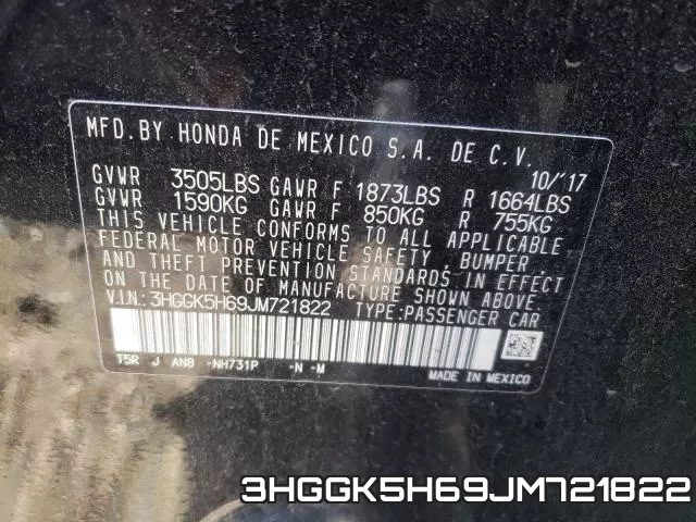 3HGGK5H69JM721822 фото 2
