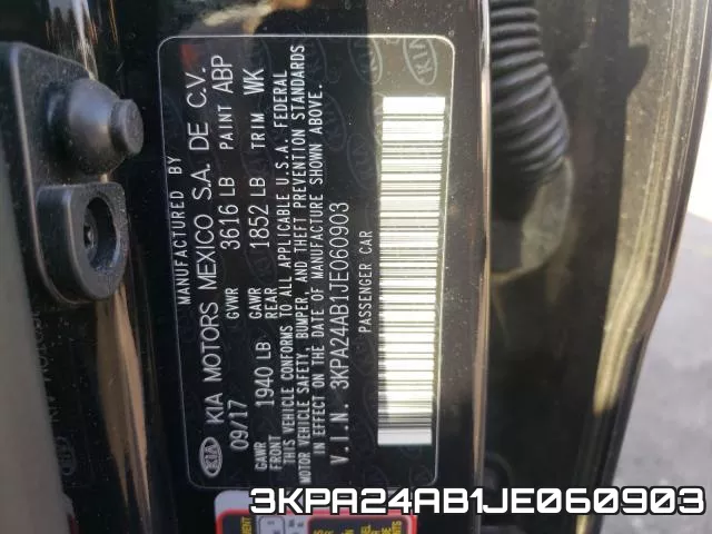 3KPA24AB1JE060903 фото 2