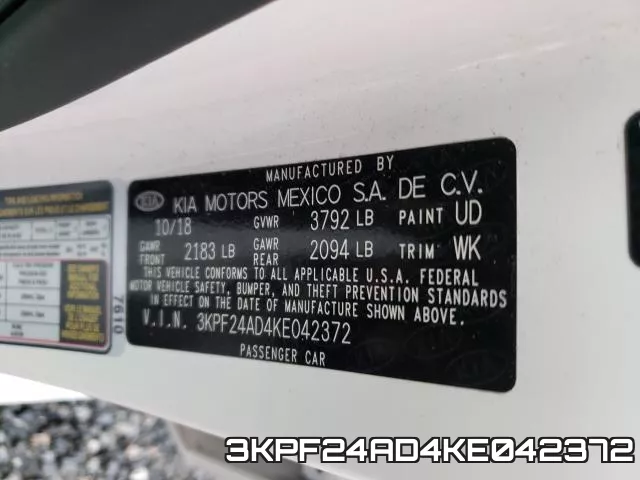 3KPF24AD4KE042372 фото 2