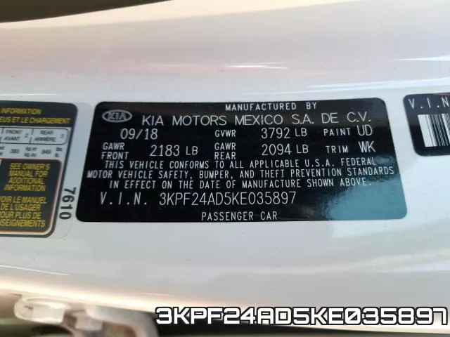 3KPF24AD5KE035897 фото 2