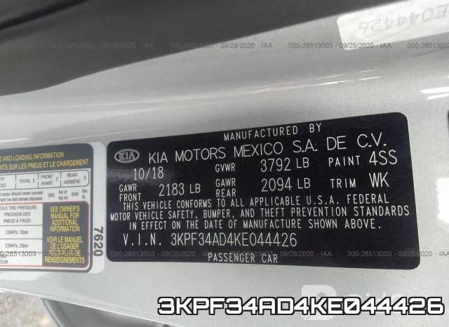3KPF34AD4KE044426 фото 10