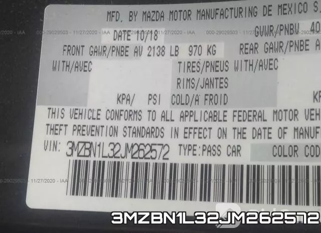 3MZBN1L32JM262572 фото 9