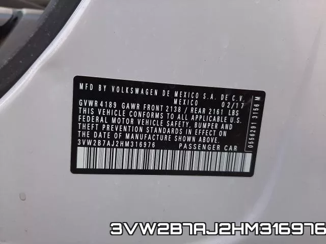 3VW2B7AJ2HM316976 фото 2
