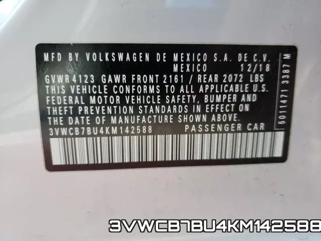 3VWCB7BU4KM142588 фото 2