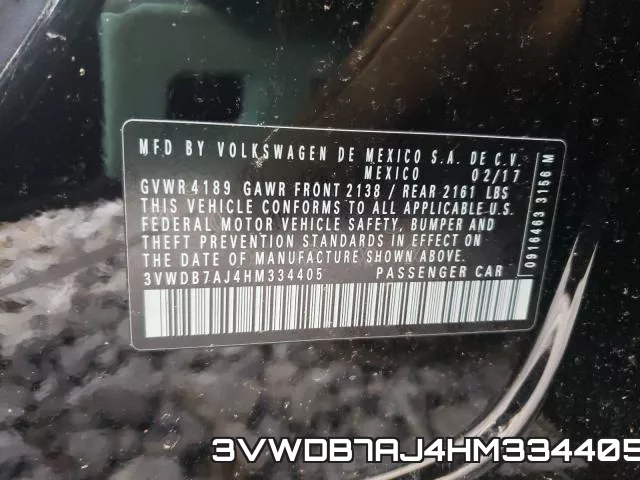 3VWDB7AJ4HM334405 фото 2