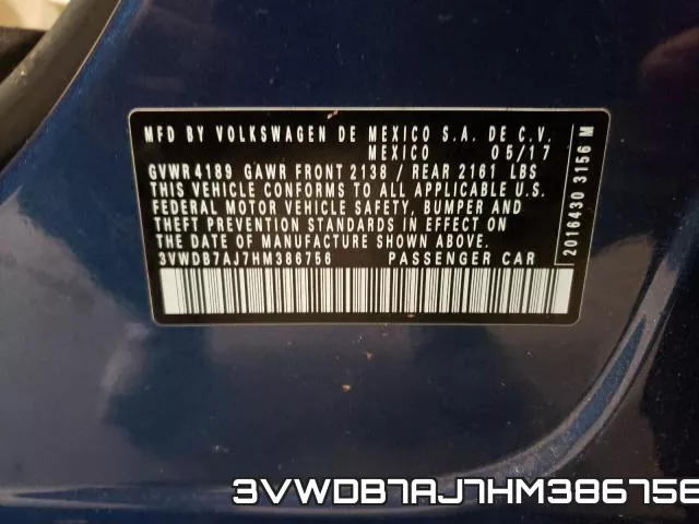3VWDB7AJ7HM386756 фото 2
