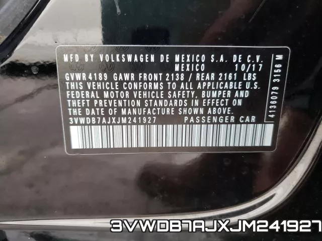 3VWDB7AJXJM241927 фото 2