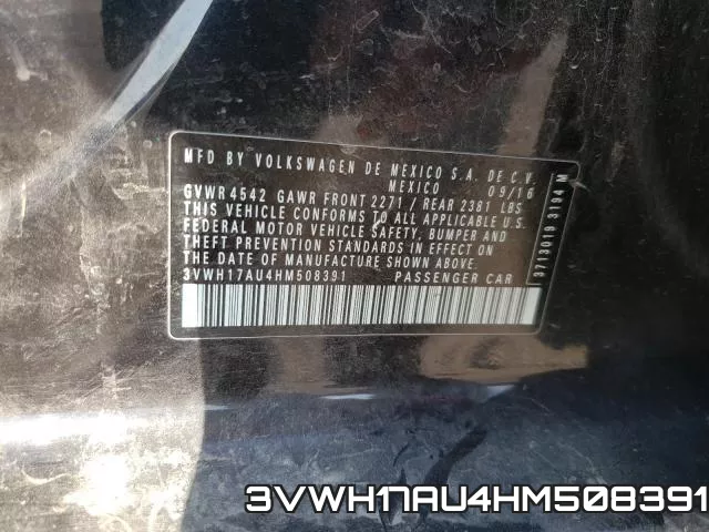 3VWH17AU4HM508391 фото 2
