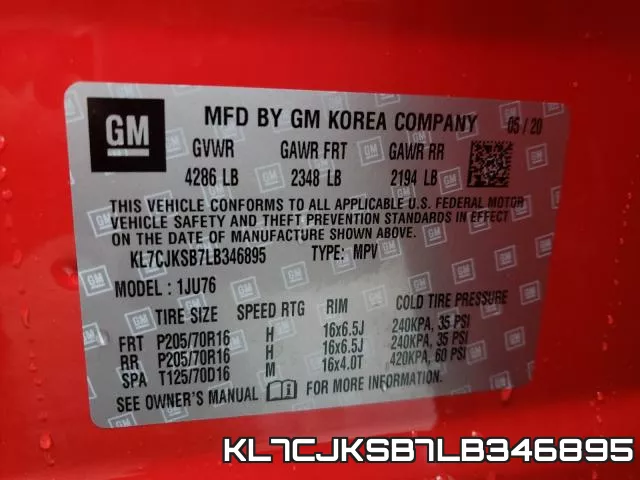 KL7CJKSB7LB346895 фото 2