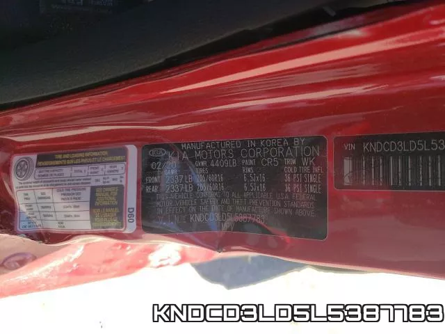 KNDCD3LD5L5387783 фото 2