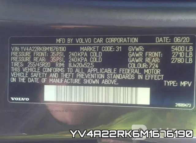 YV4A22RK6M1676190 фото 10