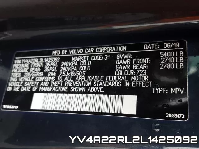 YV4A22RL2L1425092 фото 2