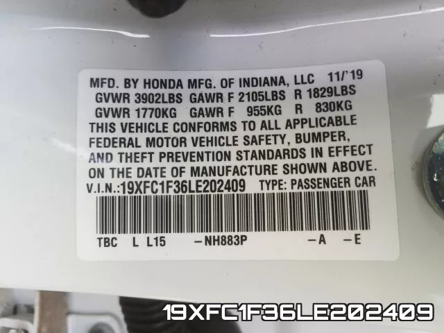 19XFC1F36LE202409 фото 2