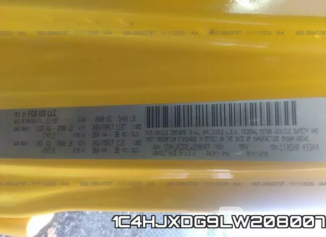 1C4HJXDG9LW208007 фото 7