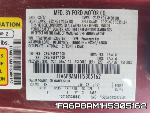 1FA6P8AM1H5305162 фото 2