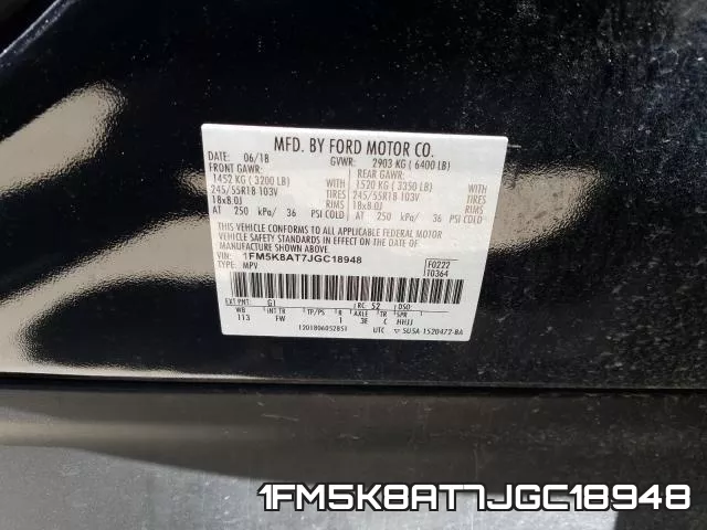 1FM5K8AT7JGC18948 фото 2