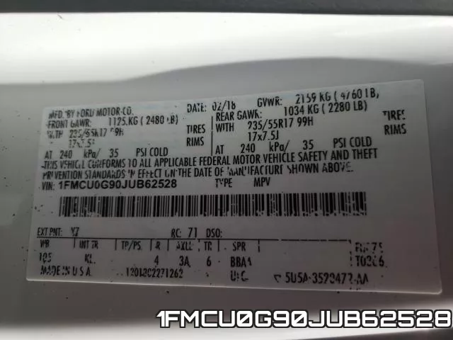 1FMCU0G90JUB62528 фото 2
