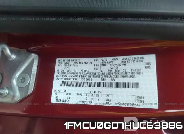 1FMCU0GD7HUC63886 фото 9