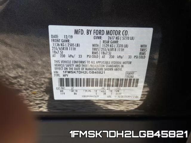 1FMSK7DH2LGB45821 фото 2