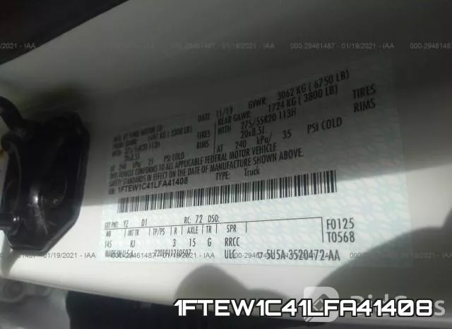 1FTEW1C41LFA41408 фото 10