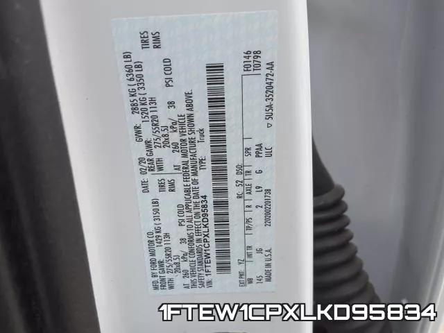 1FTEW1CPXLKD95834 фото 2