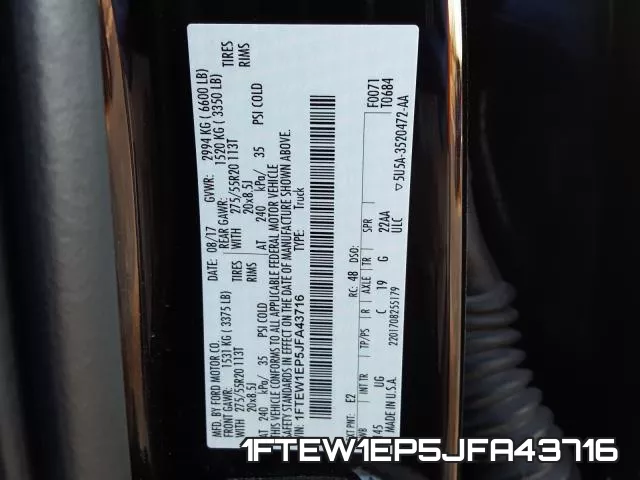 1FTEW1EP5JFA43716 фото 2