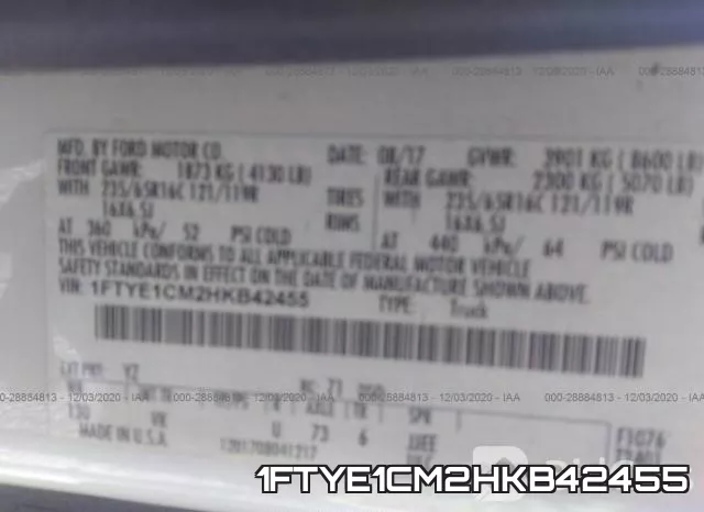 1FTYE1CM2HKB42455 фото 9