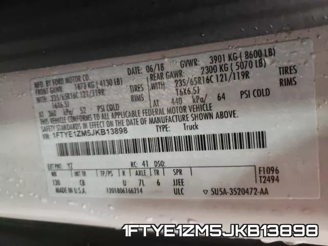 1FTYE1ZM5JKB13898 фото 2