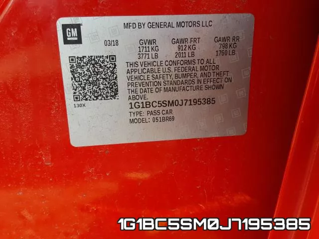 1G1BC5SM0J7195385 фото 2