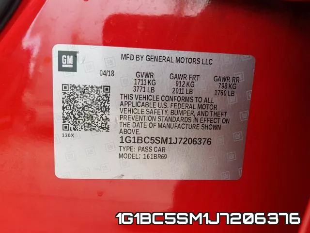 1G1BC5SM1J7206376 фото 2