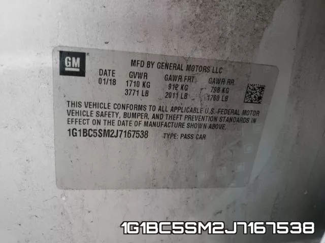 1G1BC5SM2J7167538 фото 2