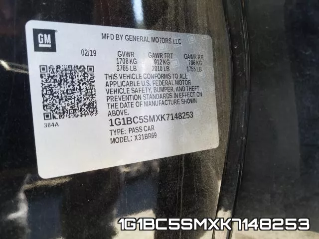 1G1BC5SMXK7148253 фото 2