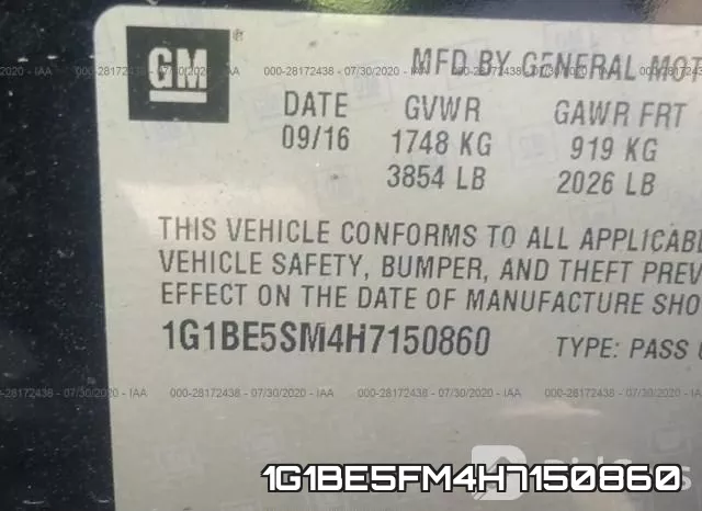 1G1BE5FM4H7150860 фото 10