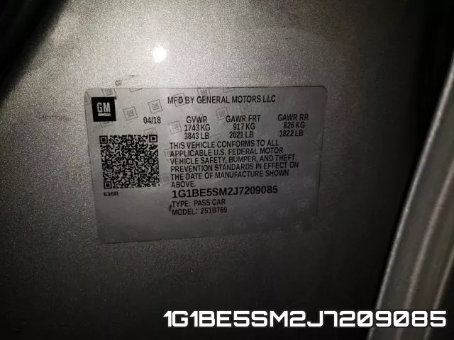 1G1BE5SM2J7209085 фото 2