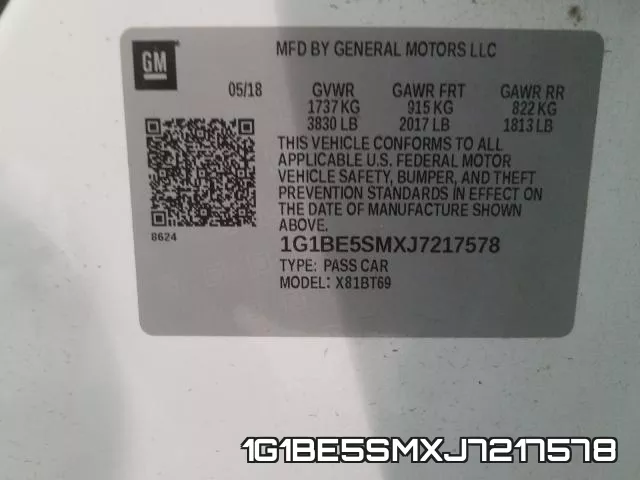 1G1BE5SMXJ7217578 фото 2