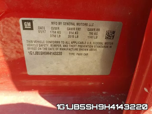 1G1JB5SH9H4143220 фото 2